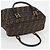 Bolso de mano de lona Zucca FENDI negro marrón oro Auth BA4615 Castaño Dorado - vista 6