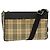 Borsa a Spalla Nova Check in Tela Beige e Argento Autentica Burberry 138221