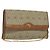 Borsa a spalla in tela a nido d'ape Christian Dior PVC beige e oro Auth BA4743 D'oro