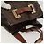 Céline Borsa a Spalla in Tela Macadam CELINE in Pelle PVC Marrone Oro Auth 136070 D'oro - vista 6