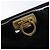 Borsa a Spalla Gancini con Catena Salvatore Ferragamo Smalto Nero Oro Auth 139352 - vista 14