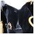 Borsa a Spalla Gancini con Catena Salvatore Ferragamo Smalto Nero Oro Auth 139352 - vista 19
