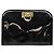 Borsa a Spalla Gancini con Catena Salvatore Ferragamo Smalto Nero Oro Auth 139352 - vista 2