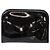 Borsa a Spalla Gancini con Catena Salvatore Ferragamo Smalto Nero Oro Auth 139352 - vista 3