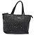 Borsa Tote Gancini in pelle nera e argento di Salvatore Ferragamo Auth bs28720 Nero