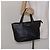Borsa Tote Gancini in pelle nera e argento di Salvatore Ferragamo Auth bs28720 Nero - vista 24