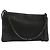Borsa a spalla in pelle nera con borchie e catena Christian Louboutin Auth 137606 Nero Argento