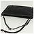 Borsa a spalla in pelle nera con borchie e catena Christian Louboutin Auth 137606 Nero Argento - vista 6