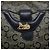 Céline Borsa a Spalla Celine C Sulky PVC Blu Navy Oro Auth 138826 D'oro - vista 14