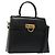 Borsa a mano in pelle Gancini Salvatore Ferragamo 2 in 1 Nero Oro Auth 136400
