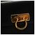Borsa a mano in pelle Gancini Salvatore Ferragamo 2 in 1 Nero Oro Auth 136400 - vista 17