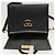 Borsa a mano in pelle Gancini Salvatore Ferragamo 2 in 1 Nero Oro Auth 136400 - vista 18