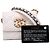 Tarjetero Chanel 19 de piel de cordero acolchado blanco con cadena Crudo - vista 11