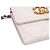 Tarjetero Chanel 19 de piel de cordero acolchado blanco con cadena Crudo - vista 8
