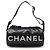 Borsa a Spalla in Nylon e Gomma Chanel Nero