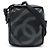 Chanel Schultertasche aus beschichtetem Canvas Schwarz