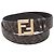 Cinto de couro com logo FF da Fendi