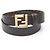 Cinto de couro com logo FF da Fendi - vista 5