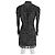 Iro Ba&sh Acia Mini Kleid aus schwarzer Viskose - Ansicht 3