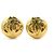 Orecchini a clip in metallo dorato Chanel Coco Mark D'oro
