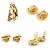 Orecchini a clip in metallo dorato Chanel Coco Mark D'oro - vista 3