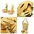 Orecchini a clip in metallo dorato Chanel Coco Mark D'oro - vista 4