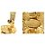 Orecchini a clip in metallo dorato Chanel Coco Mark D'oro - vista 5
