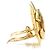 Orecchini a clip in metallo dorato Chanel Coco Mark D'oro - vista 2