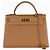Borsa Hermès, modello Kelly Ardenne Gold. Marrone