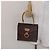 Céline Borsa a mano in tela Macadam CELINE in pelle PVC marrone oro Auth 138386 D'oro - vista 24