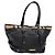Bolso tote de cuero beige con estampado Nova Check Burberry oro Auth 138125