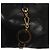 PRADA Borsa a Spalla con Catena Pelle Nera Oro Auth 129605 Nero D'oro - vista 17