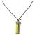 COLLANA LV FLUO LOUIS VUITTON Metallo Giallo Argento MP2143 LV Auth 137309