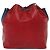 Noe LOUIS VUITTON Borsa a Spalla Petit Noé Epi Rosso Castigliano Blu LV Auth 137359 - vista 2