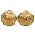 Chanel Vintage CC Round Clip-On Metal Small D'oro