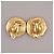 Chanel Vintage CC Round Clip-On Metal Small D'oro - vista 2