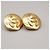 Chanel Vintage CC Round Clip-On Metal Small D'oro - vista 3
