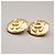 Chanel Vintage CC Round Clip-On Metal Small D'oro - vista 4