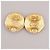 Chanel Vintage CC Round Clip-On Metal Small D'oro - vista 5