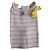 Petit Bateau Canotta in Cotone a Righe Rosa e Bianca Bianco