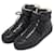 Chanel Sneakers alte con logo CC Nero Blu Blu navy Blu scuro  - vista 1