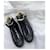 Chanel Sneakers alte con logo CC Nero Blu Blu navy Blu scuro  - vista 2