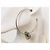 Orecchini cerchio acciaio argento DOLCE & GABBANA cuore con swarovski - vista 2