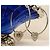 Orecchini cerchio acciaio argento DOLCE & GABBANA cuore con swarovski - vista 3