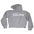Sudadera con capucha gris con cremallera Céline con logo blanco - vista 2