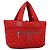 CHANEL Borsa a Mano Coco Cocoon Nylon Rossa Argento CC Auth 138367 Rosso