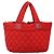 CHANEL Borsa a Mano Coco Cocoon Nylon Rossa Argento CC Auth 138367 Rosso - vista 2