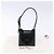Borsa a mano Gancini in pelle nera e argento di Salvatore Ferragamo Auth 137178 Nero - vista 12