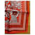 Bandana Hermès 55 Fiori e Farfalle Arancione - vista 5