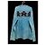 T-shirt Diesel maniche lunghe blu acid-wash cotone - vista 2